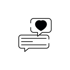 Fototapeta premium Love chat icon design with white background stock illustration