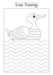 Worksheet for preschoolers to practice fine motor skills - tracing the dotted lines. A4 illustration, ready to print. Writing practice. Teaching children. Child development. Draw along the line, color