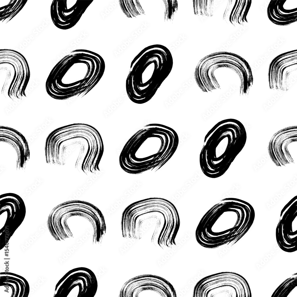 Aufkleber seamless pattern with sketch circles shape