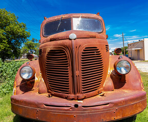 Rusty Vintage Oilfiled Truck, Turkey, Texas, USA