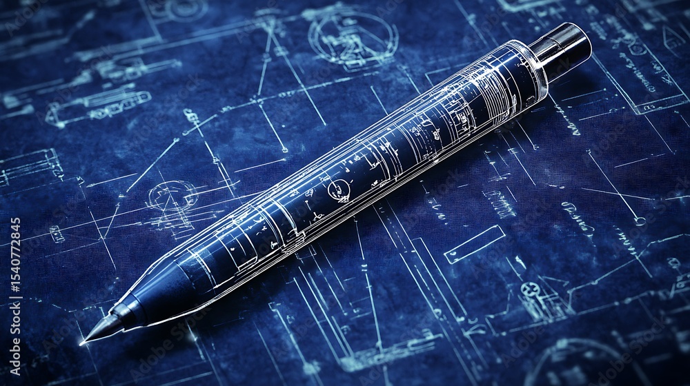 Poster a blueprint of a smartphone stylus with pressure sensitivity nodes and rechargeable core