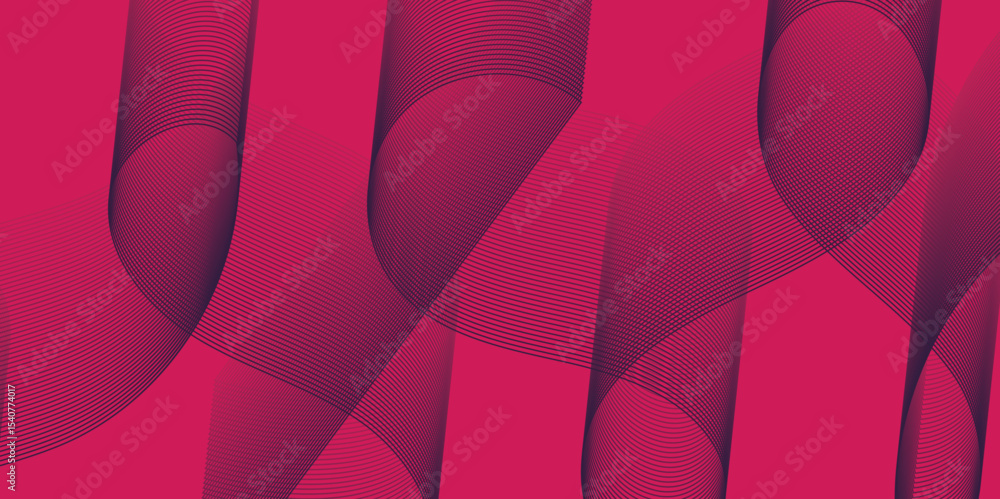 Fototapete Artistic blend line of colors creating shape on curve wavy line dynamic overlapping modern abstract background, color line art smooth wave lines for modern design twisted curve blend effect texture.