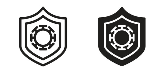 Fototapeta premium Shield virus icon