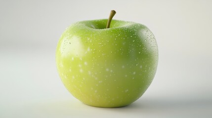 Green apple on white background