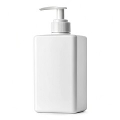 White Rectangular Pump Bottle &ndash; Cosmetic or Liquid Soap Packaging
