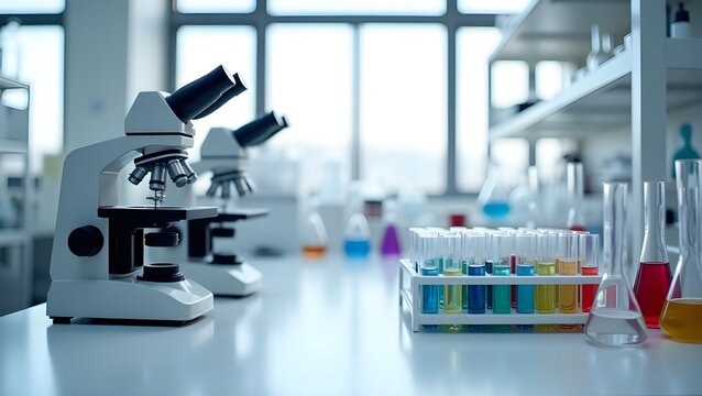 microscope in laboratory