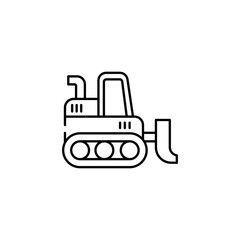 Bulldozer icon design with white background stock illustration