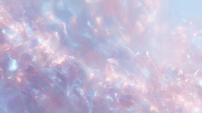 crystals light scattering abstraction tenderness and lightness of tones