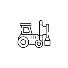 Pile Driver icon design with white background stock illustration