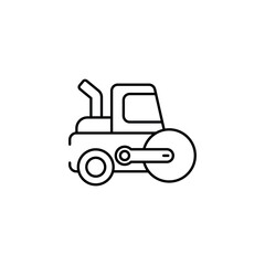 Compaction Roller icon design with white background stock illustration