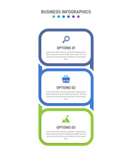 Vertical progress bar featuring 3 arrow-shaped elements, symbolizing the three stages of business strategy and progression. Clean timeline infographic design template. Vector for mobile presentation.