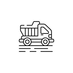 Haul Truck icon design with white background stock illustration