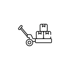 Material Handler icon design with white background stock illustration