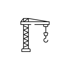 Crane icon design with white background stock illustration