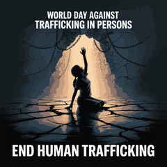 United for Freedom &ndash; World Day Against Trafficking in Persons Awareness Design