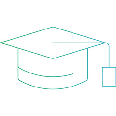 Graduation icon single icon vector illustration