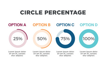 Percentage Infographic Illustration Displaying Data Insights, Statistics, and Business Metrics