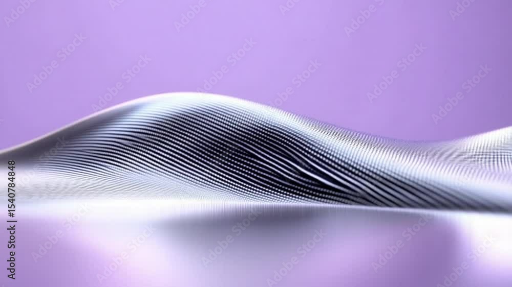 Poster abstract silver wavy lines: a mesmerizing digital artwork showcases a smooth, undulating wave of sil