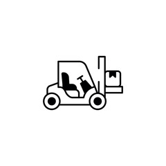 Forklift icon design with white background stock illustration