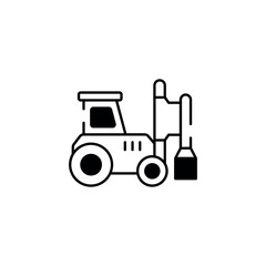 Pile Driver icon design with white background stock illustration