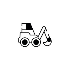 Loader icon design with white background stock illustration