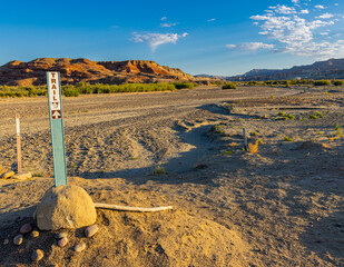 Trail Entrance into Dry Wahweap Creek, Wahweap Hoodoos Trail, Grand Staircase-Escalante National...