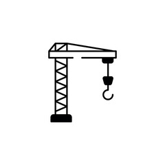 Crane icon design with white background stock illustration