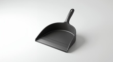Dark gray dustpan on white background