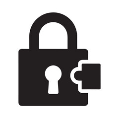 Lock Keyhole Puzzle Silhouette Vector Graphic