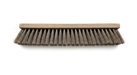 Grey cleaning brush on white background