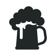 Beer Mug Foam Silhouette Vector Graphic