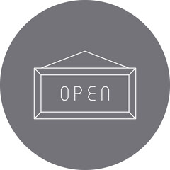 Open icon single icon vector illustration