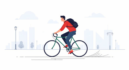 Urban Life Essentials &ndash; Flat Vector Illustrations of People in Everyday City Activities with Minimal Style and White Background