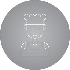 Male shef icon single icon vector illustration
