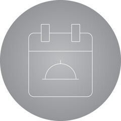 Menu calender icon single icon vector illustration