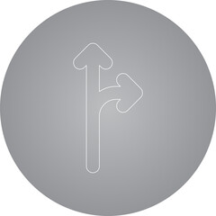 Right turn icon 1 single icon vector illustration