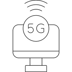 Connection 5g single icon vector illustration