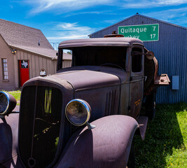 Rusty Vintage Oilfiled Truck, Turkey, Texas, USA