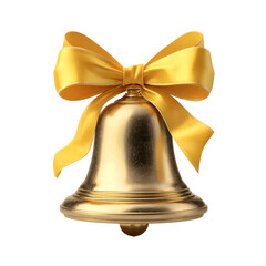bell with ribbon isolated