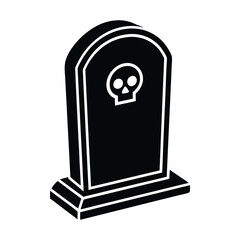 A silhouette of graveyard