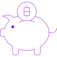 Money saver single icon vector illustration