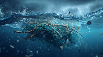 Ocean cleanup initiative underwater environment plastic waste awareness marine life impact conservation efforts