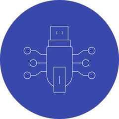 Usb connection single icon vector illustration