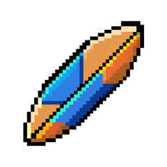 Fototapeta premium Surfboard Pixel Art – Retro Water Sports Icon