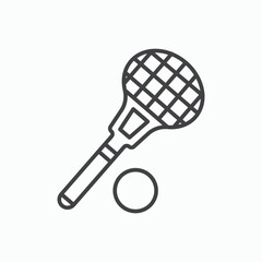 Lacrosse stick ball icon