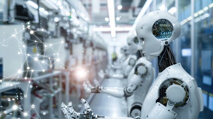 Fototapeta premium Robots technology industrial