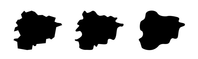 Andorra Country Map set in Black and White