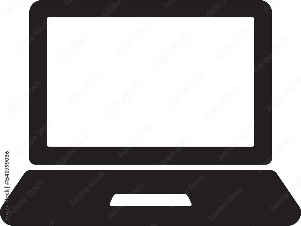 Poster laptop computer icon simple, clean design for websites and applications