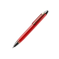 red pen isolated on a transparent background, in a PNG format