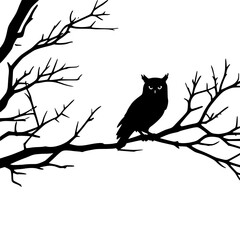 owl sitting on a branch